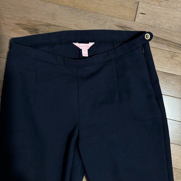 Like New Lilly Pullitzer Navy Straight Leg Pants - Picture 5 of 5
